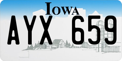 IA license plate AYX659