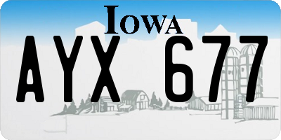 IA license plate AYX677