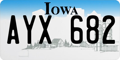 IA license plate AYX682