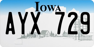 IA license plate AYX729