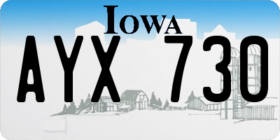 IA license plate AYX730