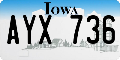 IA license plate AYX736