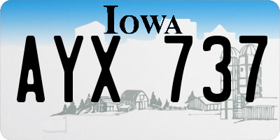 IA license plate AYX737