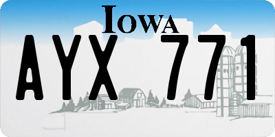 IA license plate AYX771