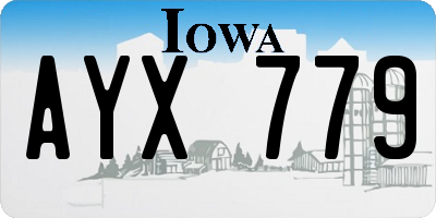 IA license plate AYX779