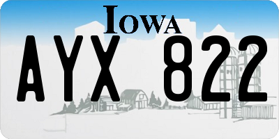 IA license plate AYX822