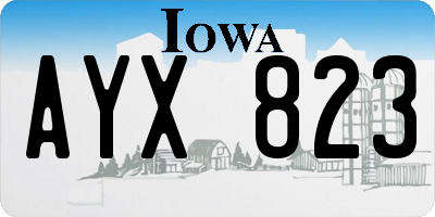 IA license plate AYX823