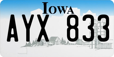 IA license plate AYX833