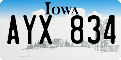 IA license plate AYX834