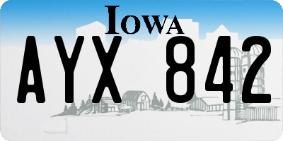 IA license plate AYX842