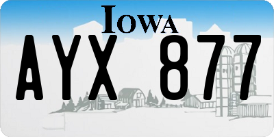 IA license plate AYX877