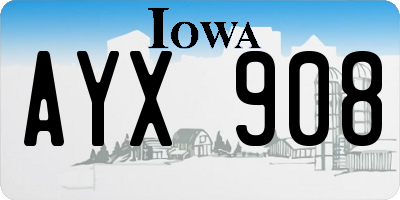 IA license plate AYX908