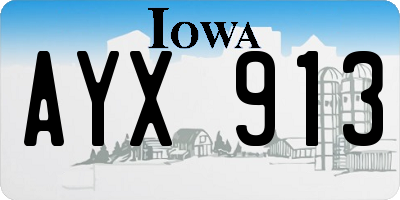 IA license plate AYX913