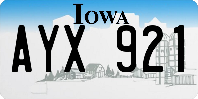 IA license plate AYX921