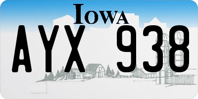 IA license plate AYX938