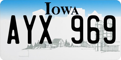 IA license plate AYX969