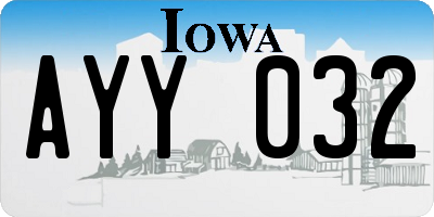 IA license plate AYY032