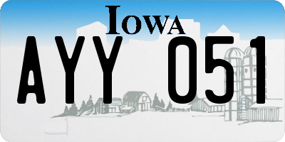IA license plate AYY051