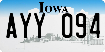 IA license plate AYY094