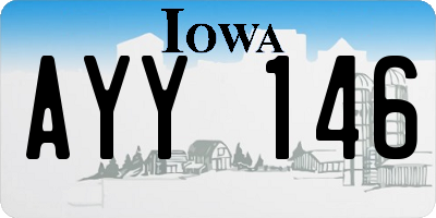 IA license plate AYY146