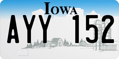 IA license plate AYY152