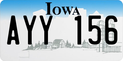 IA license plate AYY156