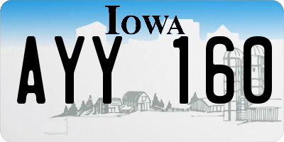 IA license plate AYY160