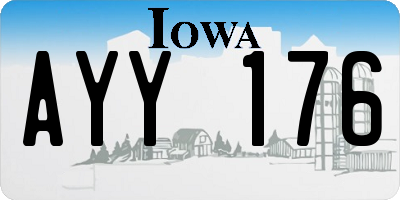 IA license plate AYY176