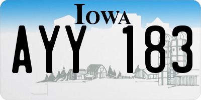 IA license plate AYY183