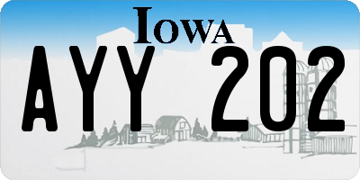 IA license plate AYY202