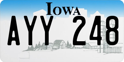 IA license plate AYY248