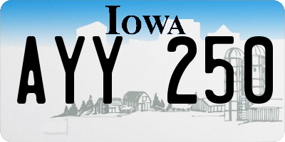 IA license plate AYY250