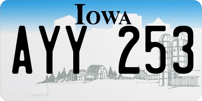 IA license plate AYY253