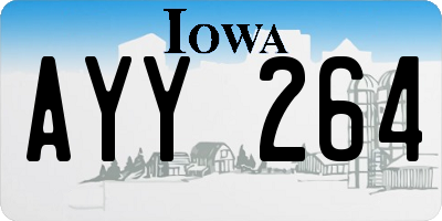 IA license plate AYY264