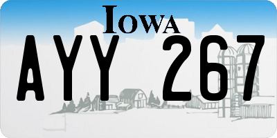 IA license plate AYY267