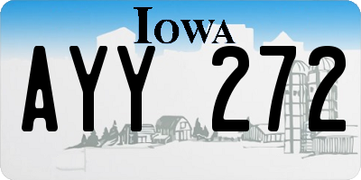 IA license plate AYY272