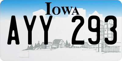 IA license plate AYY293