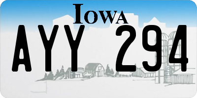 IA license plate AYY294