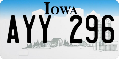 IA license plate AYY296