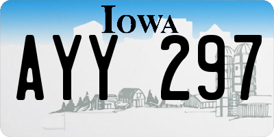 IA license plate AYY297