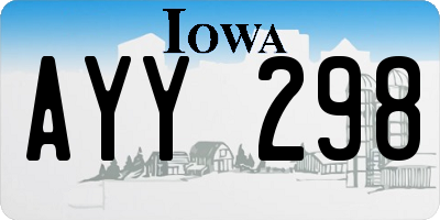 IA license plate AYY298