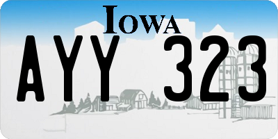 IA license plate AYY323