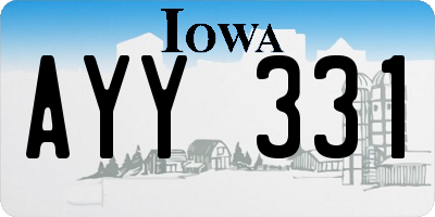 IA license plate AYY331