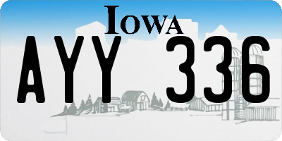 IA license plate AYY336