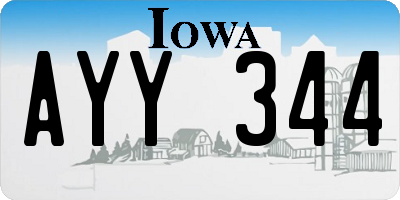 IA license plate AYY344