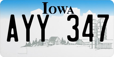 IA license plate AYY347