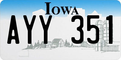 IA license plate AYY351