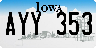 IA license plate AYY353