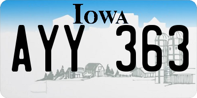 IA license plate AYY363