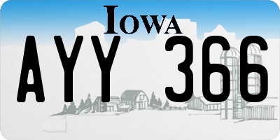 IA license plate AYY366